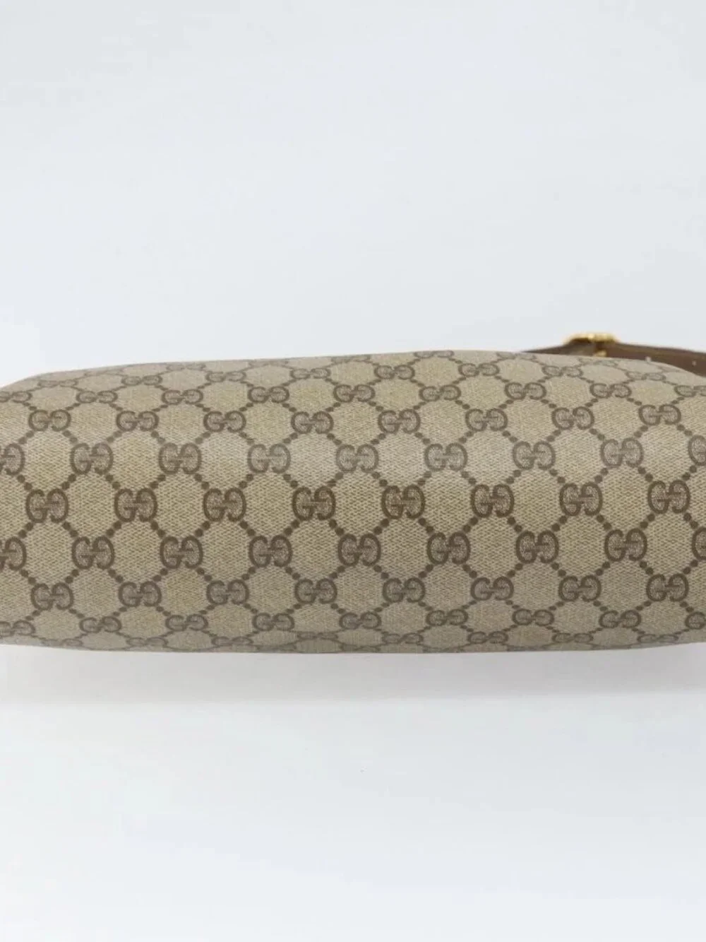 GUCCI GG Supreme Web Sherry Line Bag PVC Beige Gold 89 02 017 Auth 169801 - Picture 6 of 16